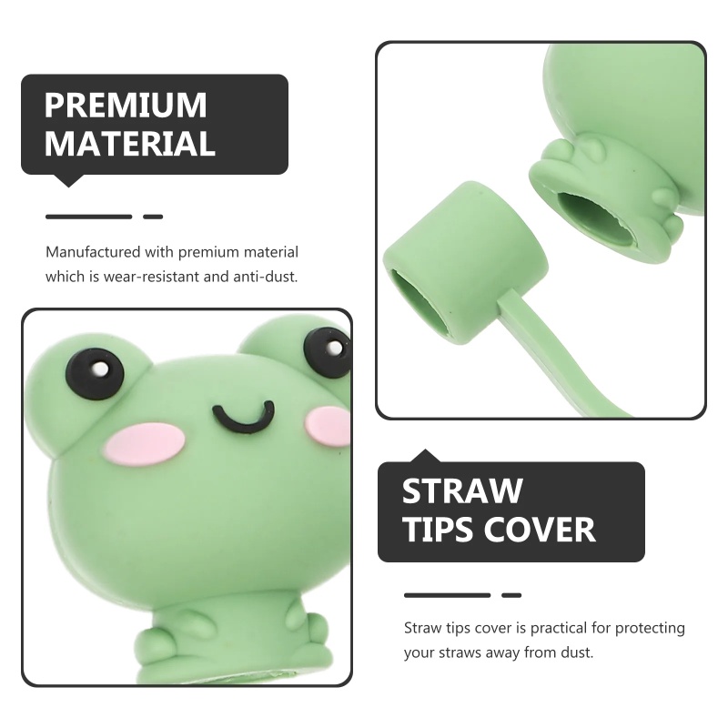 Lucu Kartun Hewan Bentuk Silikon Sedotan Debu Plug/Portabel Reusable Straws Mouth Sealing Cover/Pesta Minuman Pipa Tutup Hias