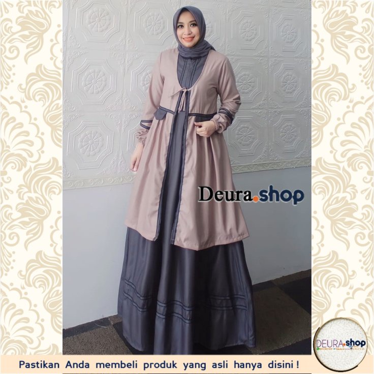 Setelan Gamis Deura 331  / Busana Muslim Lebaran Terbaru / Gamis Deura Original