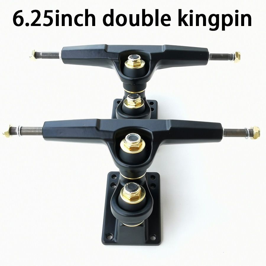 S6 Gaya Baru Skateboard Bracket Papan Surfing Darat Jembatan Kemudi Bracket Profesional Ganda Shock Pad Jembatan Tinggi Skateboard