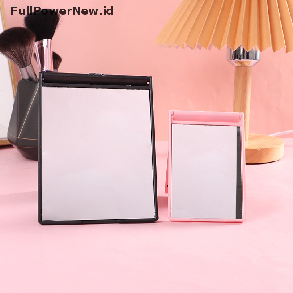 Power Hand Held Mirror Barber Lady Square Makeup Vanity Mirror Cermin Rias ID