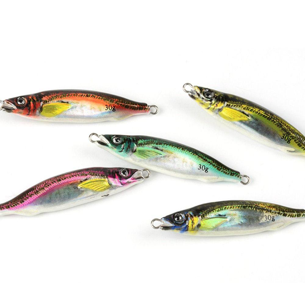 TOP 10g /20g Simulasi Logam Memancing Umpan Laut Memancing Double Bass Hook 10g /20g Memimpin Casting