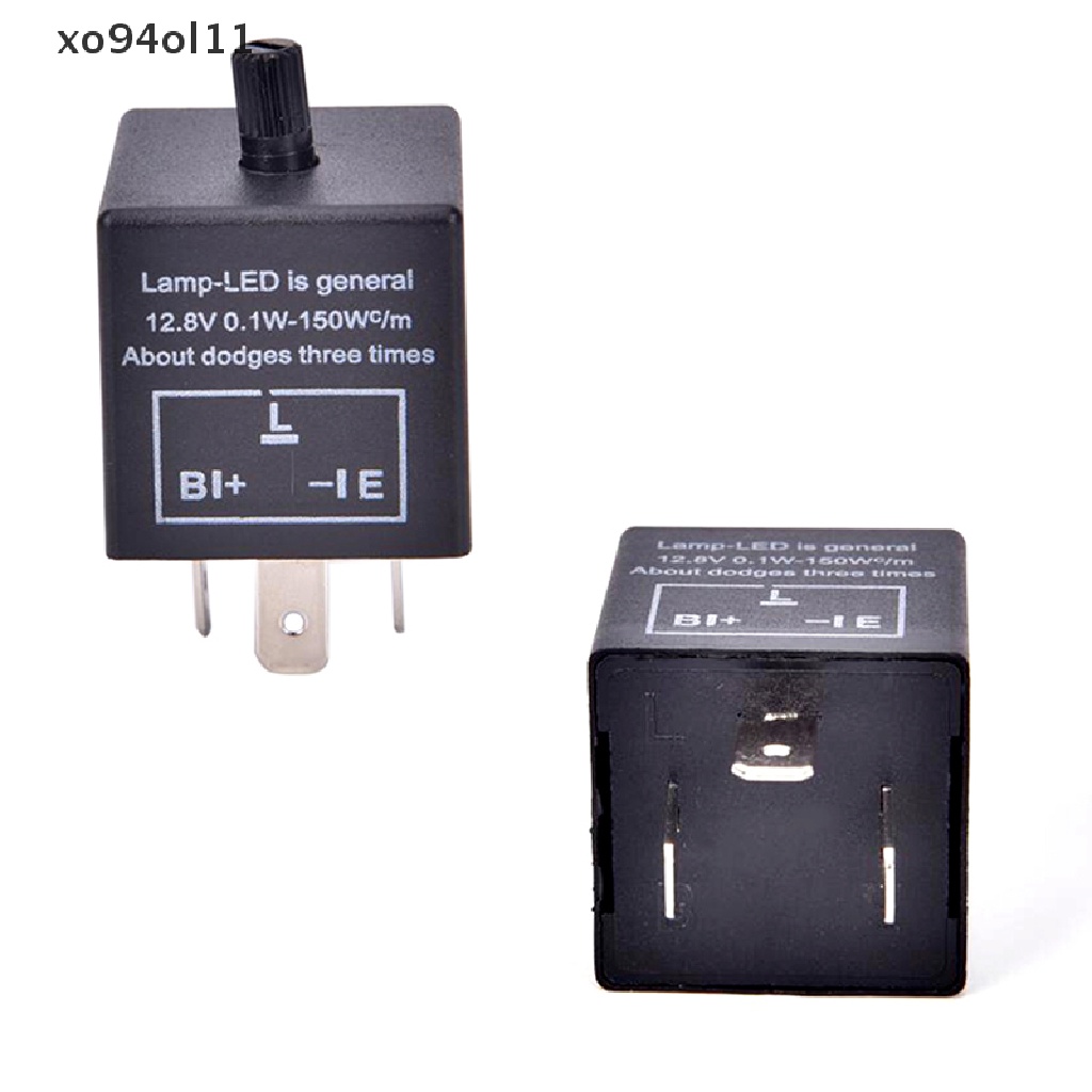 Xo 12V 3-Pin LED Adjustable Car Flasher Flash Relay Untuk Lampu Sein CF13 OL