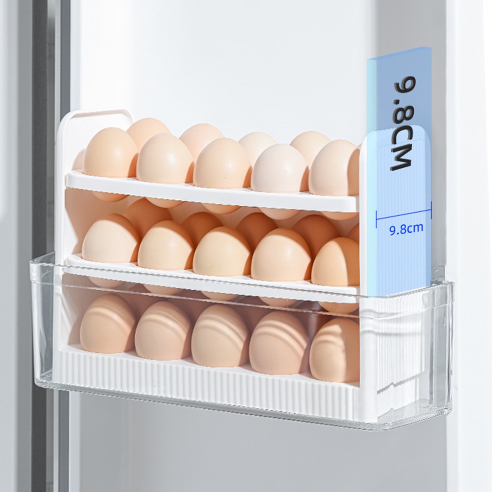 Kotak Penyimpanan Telur Dengan Desain Flip Tray Telur Dapur Khusus Untuk Kesegaran Dan Penyimpanan