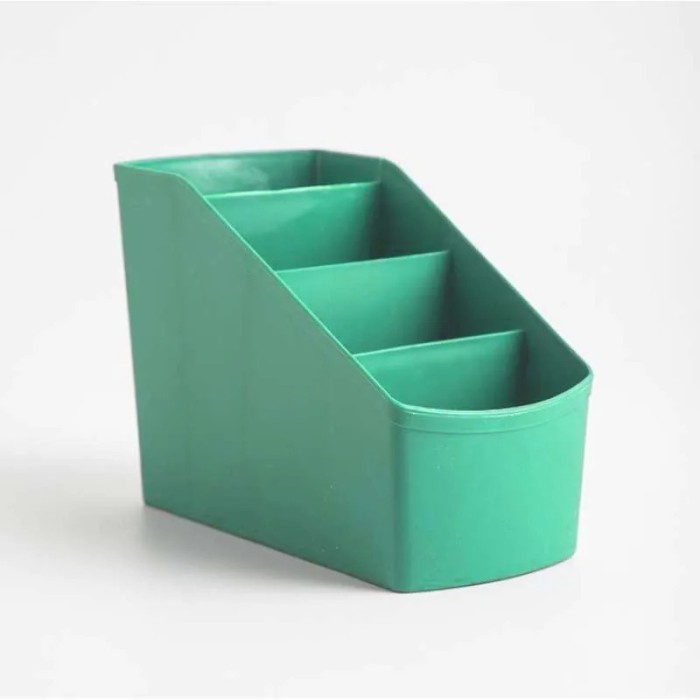 

Cuci Gudang !!! Kotak Penyimpanan Alat Tulis Pena Pensil - Rak Atk Meja Kantor 4 Sekat - Bd