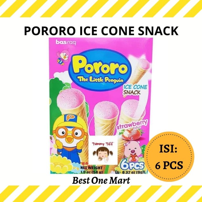

Pororo Ice Cone Snack Strawberry Flavour / Ice Cone Snack Rasa Strober