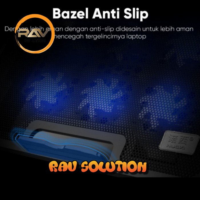 Cooling Pad Nuoxi H9 / cooling pad 6 kipas biru / pendingin laptop - SET A