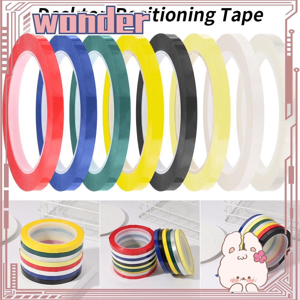 Wonder 1pcs Tape Posisi Desktop Perekat Multicolor Perlengkapan Kantor Isolasi Tahan Air 5S Papan Tulis Garis Peringatan