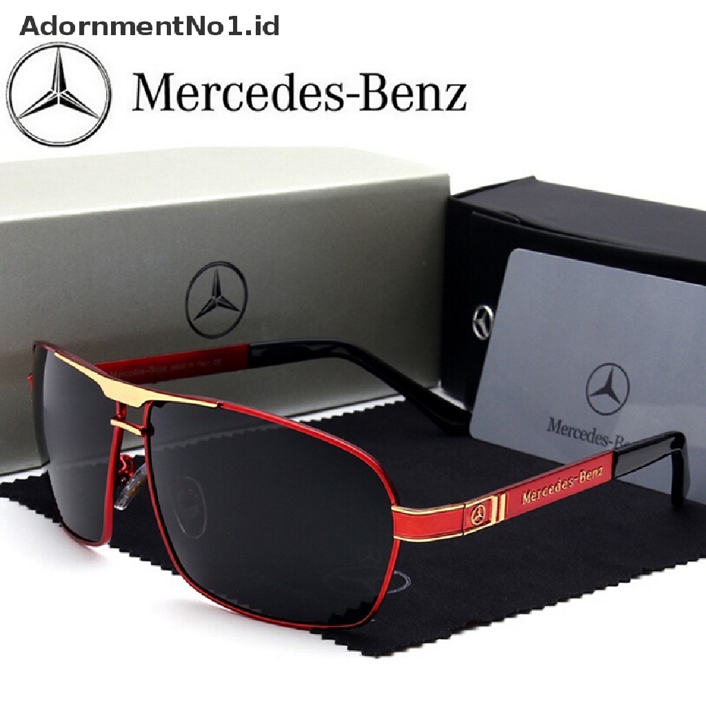 [AdornmentNo1] Mercedes Benz Kacamata Fashion Pria Polarized Mirror Classic Metal Eyeglasses [ID]