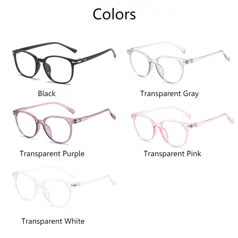 Kacamata Fashion Photochromic Anti Radiasi Untuk Wanita Pria Komputer Frame Bulat