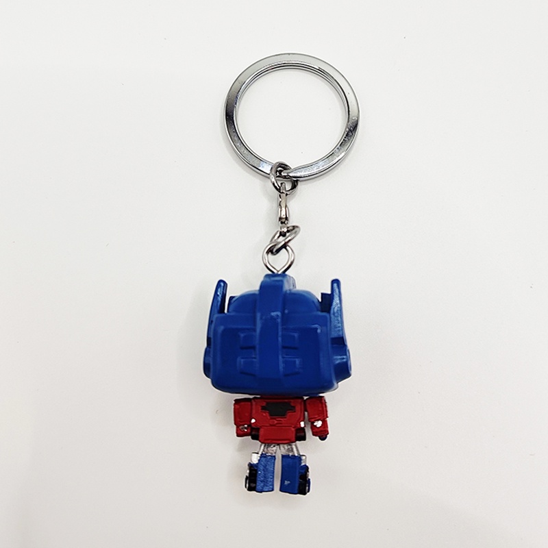 Original Funko POP Optimus Prime Figure Gantungan Kunci PVC Transformers Action Figure Model Liontin Dekorasi Hadiah