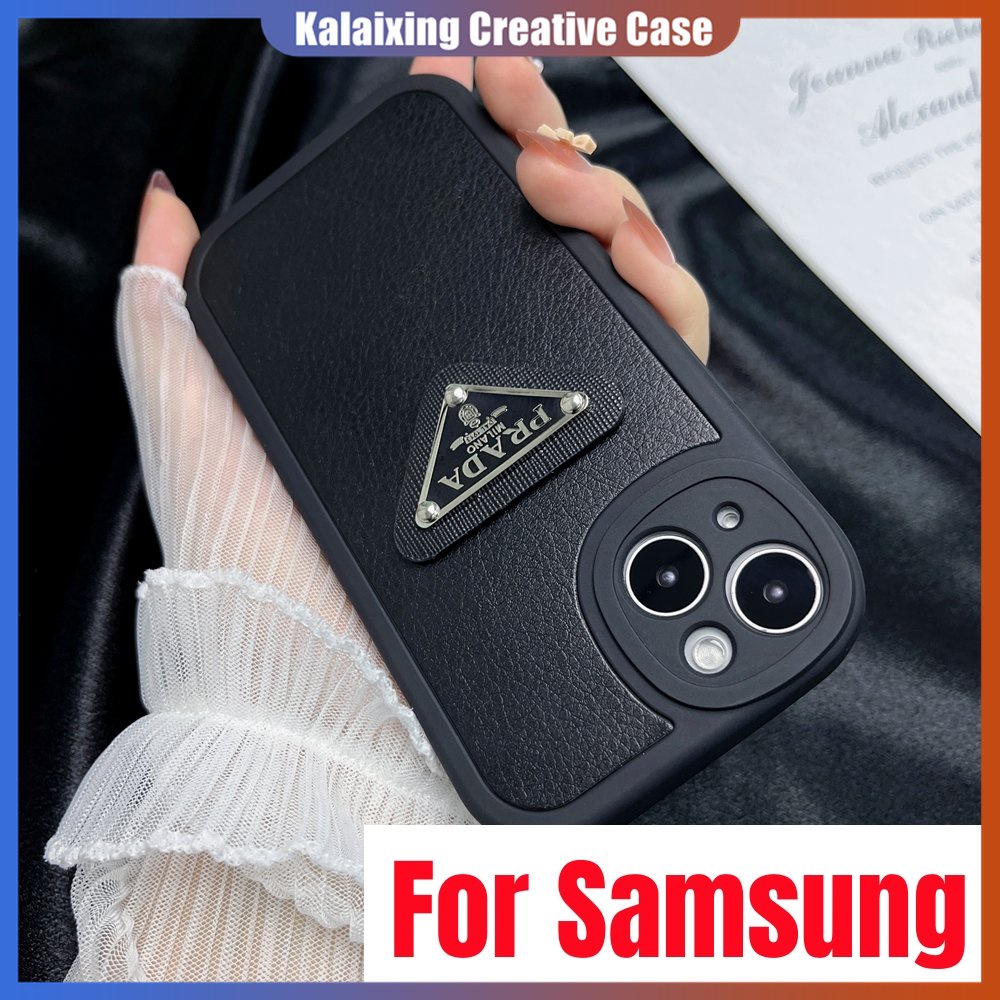 Prada Soft Case Untuk Galaxy Samsung A73 A53 A33 A13 5G S21 S22 Plus Ultra S21 FE A72 A52 A32 5G Casing Kulit Penutup Belakang