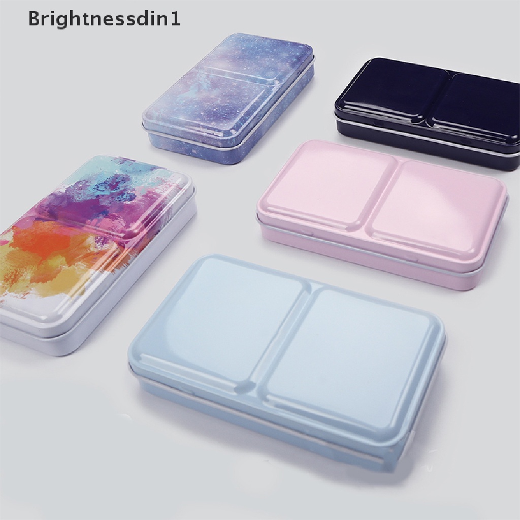 [Brightnessdin1] Cat Cat Air Warna-Warni Kaleng Kotak Palette Paing Penyimpanan Cat Besi Kotak Butik