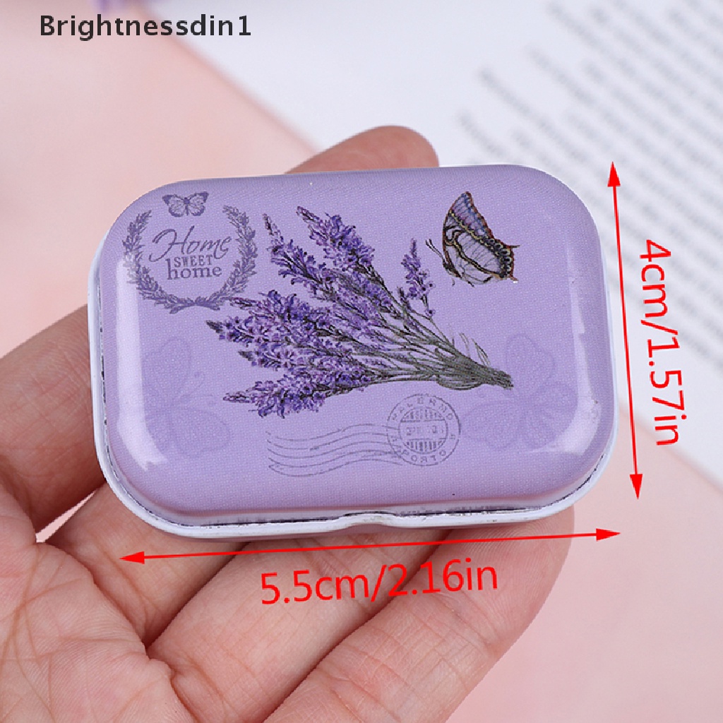 [Brightnessdin1] Lavender mini box Sealed jar packing Kotak Perhiasan candy box Penyimpanan Kecil Butik
