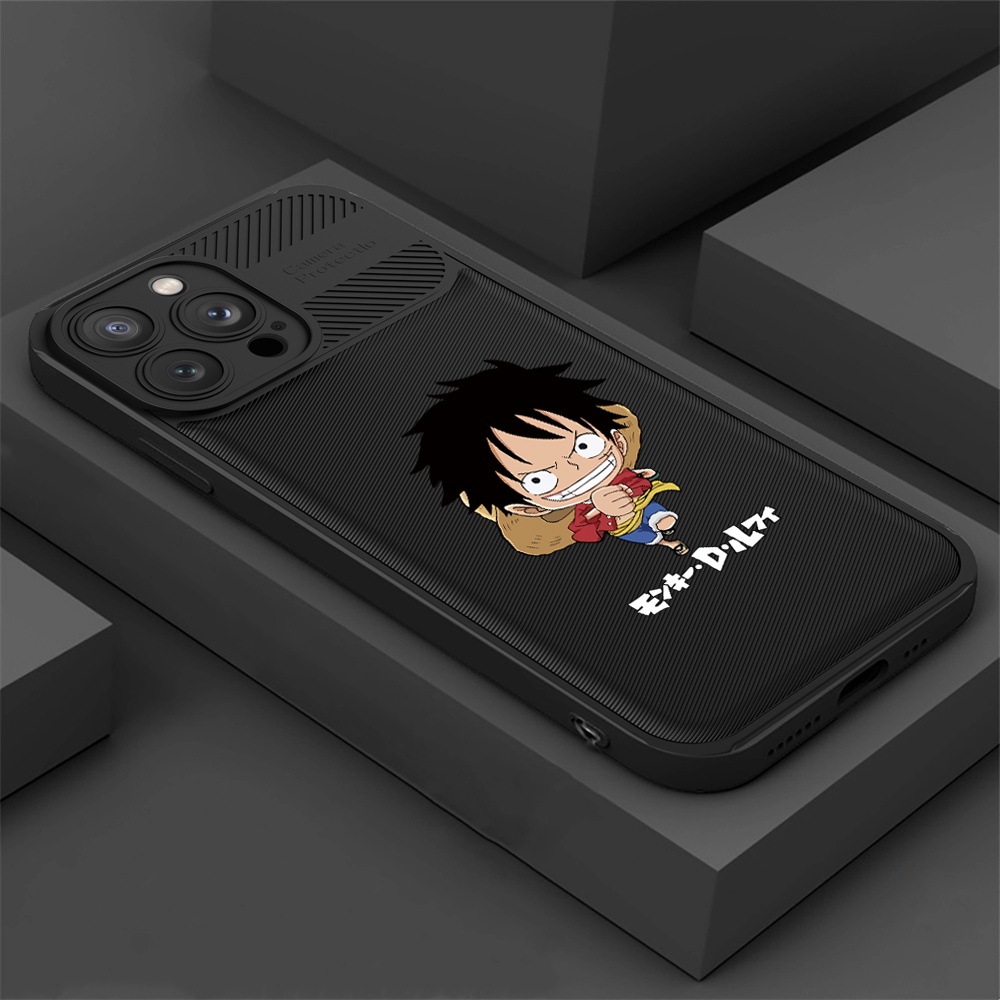 Samsung A13 A04E A04S A04 A13 A03 A03S A20 A30 A12 A02S A11 A50 A20S A10 M12 Keren Kartun One Piece Luffy Serat Karbon Cross Grain Phone Case DGX