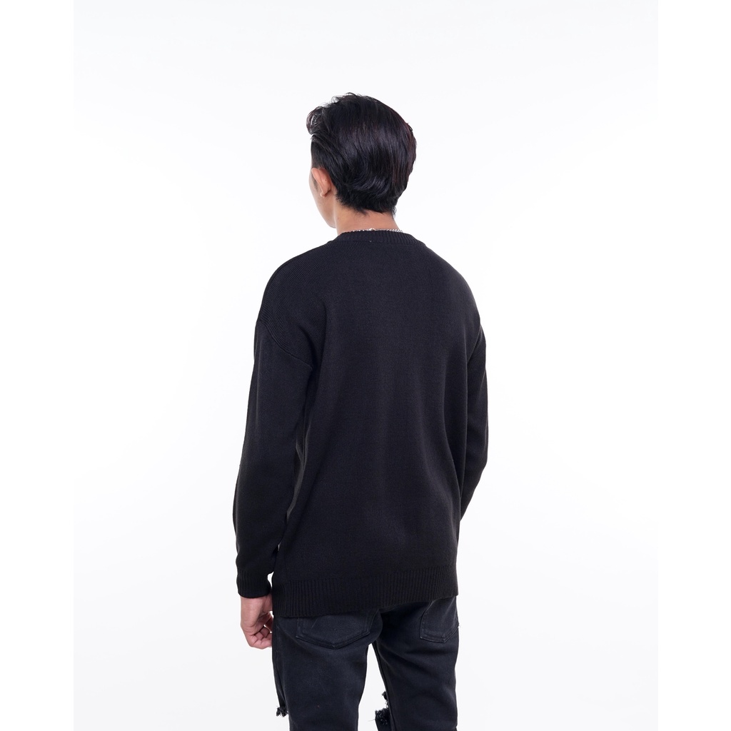 SWEATER CARDIGAN FRIDAY KILLER | FRAZIO KNIT BLACK