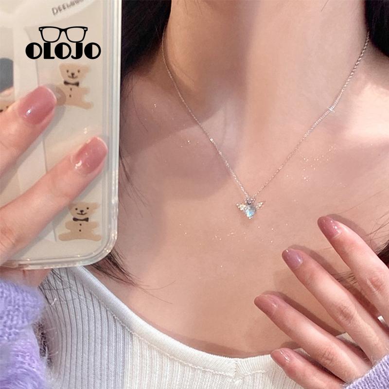 【COD】Angel Crown Kalung Wanita Ringan Mewah Shiny Fashion Canggih Elegan Simple Design Necklace