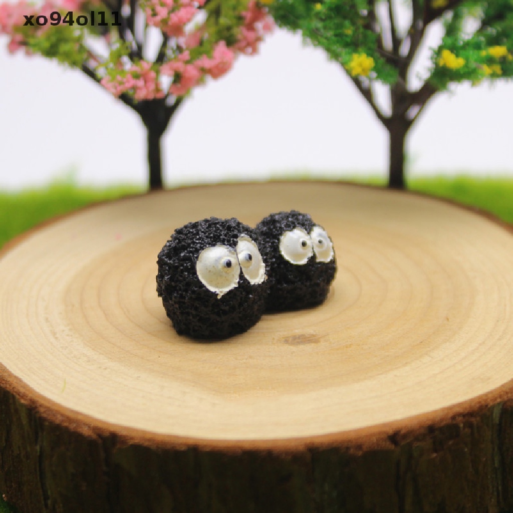 Xo 5buah Patung Boneka Kecil Bola Bara Hitam Mainan Anak Patung Miniatur OL