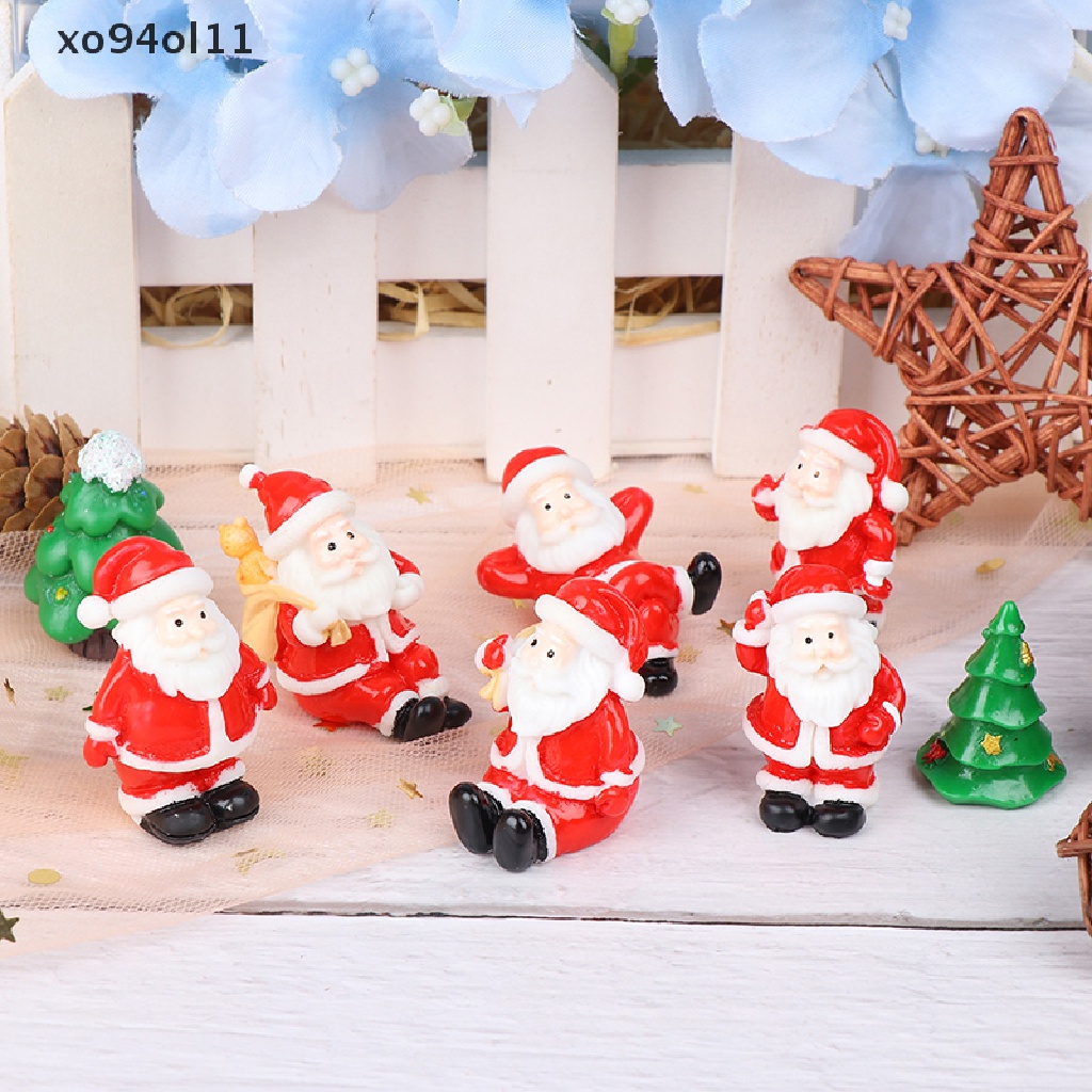 Xo Pohon Natal Snowman DIY Miniatur Dekorasi Taman Santa Claus Lanskap Mikro OL