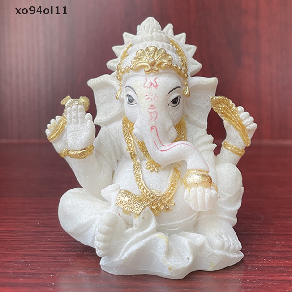 Xo Resin Kreatif Gajah Kecil Dewa Dekorasi Thai Thai Thai India Festival Kantor Rumah Hadiah Ganesha Vintage Ornamen OL