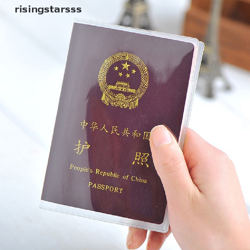 Rsid Span-New New Transparan PVC Wanita Pria Travel Passport Cover Bag Tahan Air Pelindung Lengan Dengan ID Kartu Kredit Holder Bags Jelly