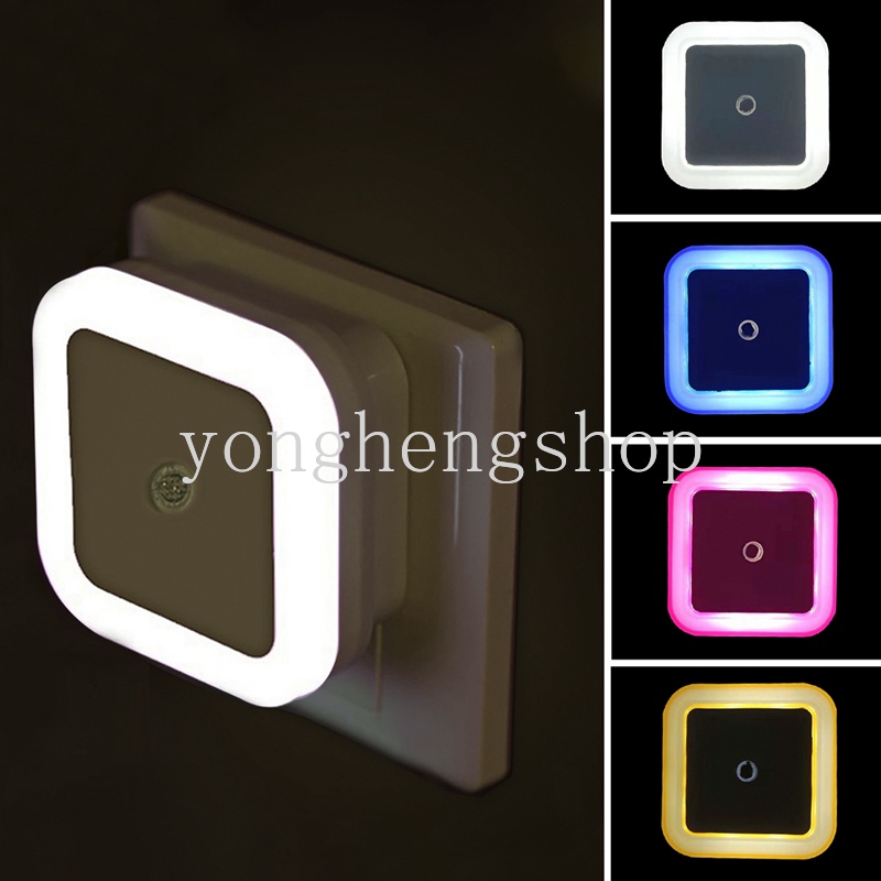 Us Plug Auto Light Induksi Lampu Malam LED Mini Lucu Sensor Otomatis Lampu Samping Tempat Tidur Kamar Anak Lorong Indoor Ruang Tamu Koridor Lampu Tangga Lampu Malam Persegi