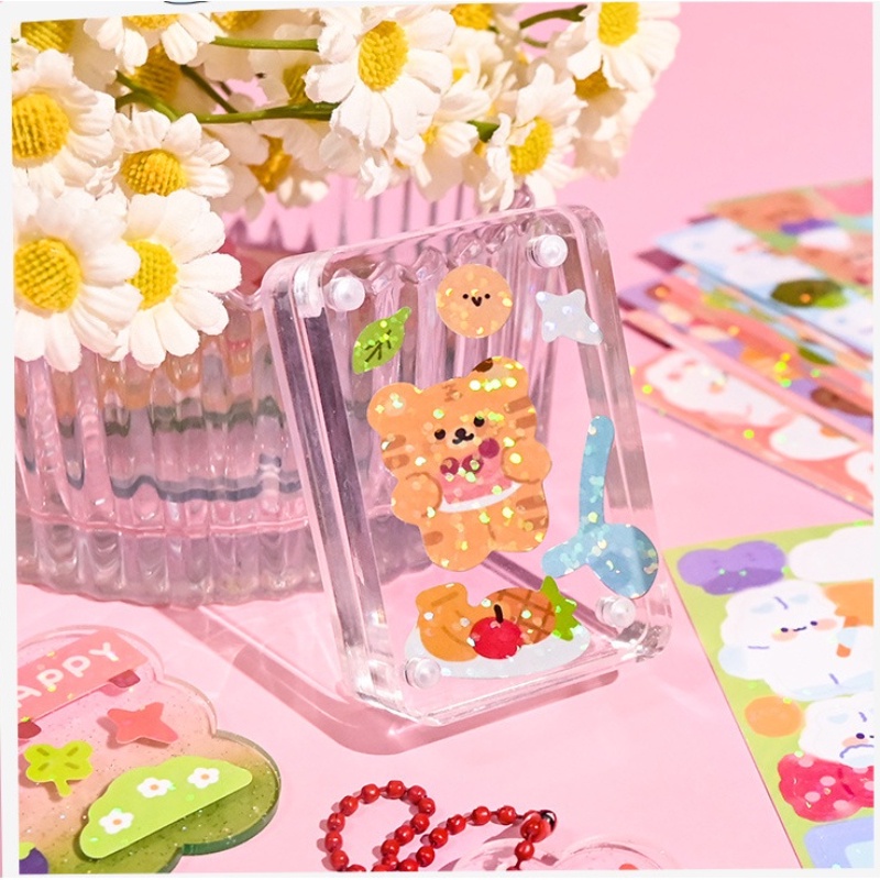 50pcs Stiker Kartun Hewan Lucu Koleksi Jurnal Scrapbook Dekorasi Sticker Album DIY Diary