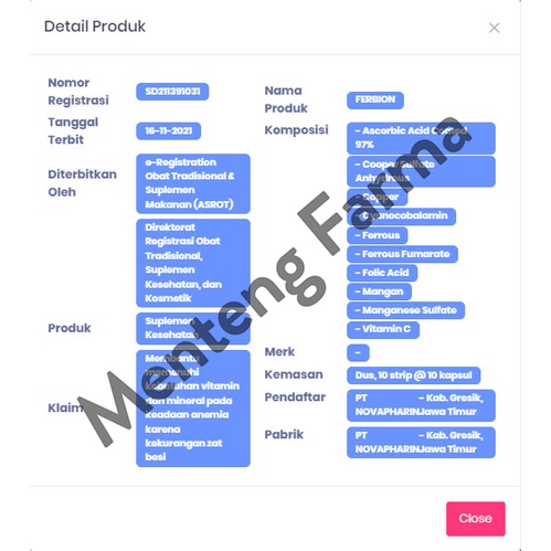 Ferbion 10 Kapsul - Mencegah Anemia
