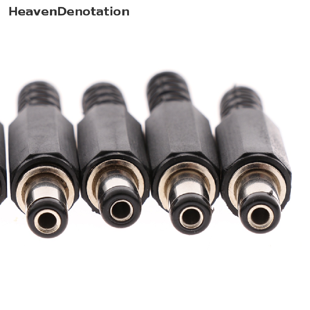 [HeavenDenotation] 5pasang 5.5 x 2.1 DC Male Female Terminal 12V DC Power Supply Plug Socket Adapter HDV