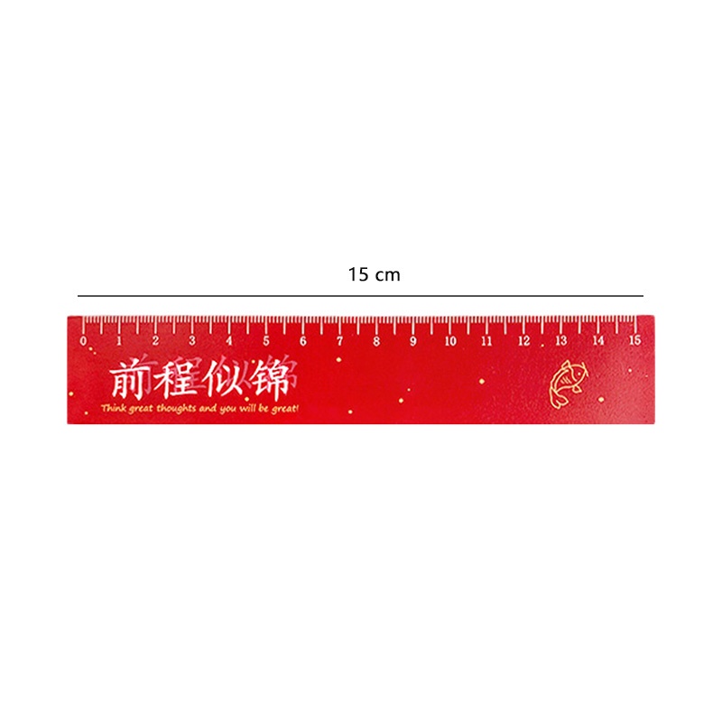 4pcs 15cm Seri Kata-Kata Inspiratif Straightedge Ruler Student Portable Magnetic Soft Rulers Set