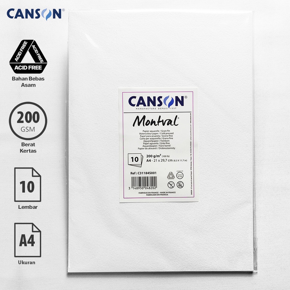 

Canson Montval Kertas Sketsa Gambar Lukis A4 10 Lembar