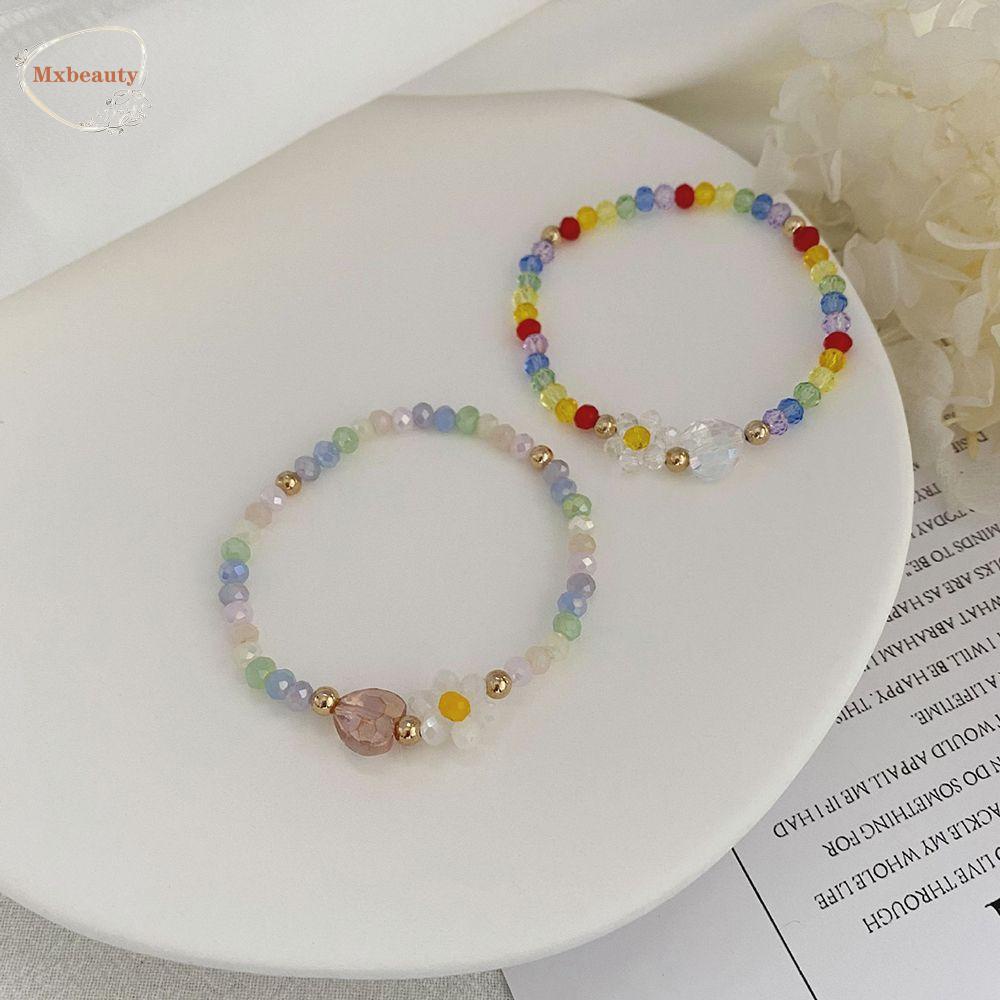 Mxbeauty Gelang Wanita Elegan Peri Tangan Rantai Bunga Kreatif Warna-Warni Fashion Perhiasan