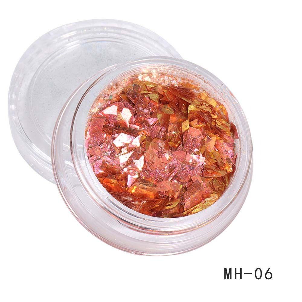 Agustina Aurora Kuku Serpihan Kuku Salon Fashion Nail Art Foils Ice Opal 3D Kuku Glitter Manicure Aksesoris Tidak Teratur Kuku Paillette