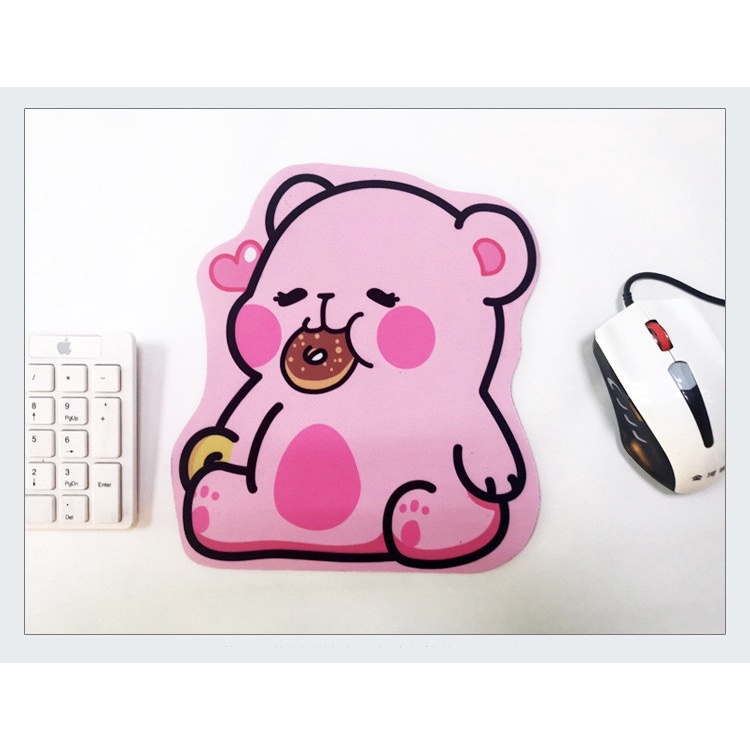 Bear Family Mouse Pad Brown Bear Alas Mouse Beruang Pink Alas Mouse Kartun Hewan Mouse Pad Oversized Mouse Pad