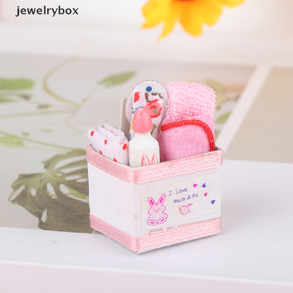 [jewelrybox] 1: 12rumah Boneka Miniatur Mainan Kotak Mini Lucu Model Mainan Bayi Home Decor Living Scene Decor Toy Doll House Accessories Boutique