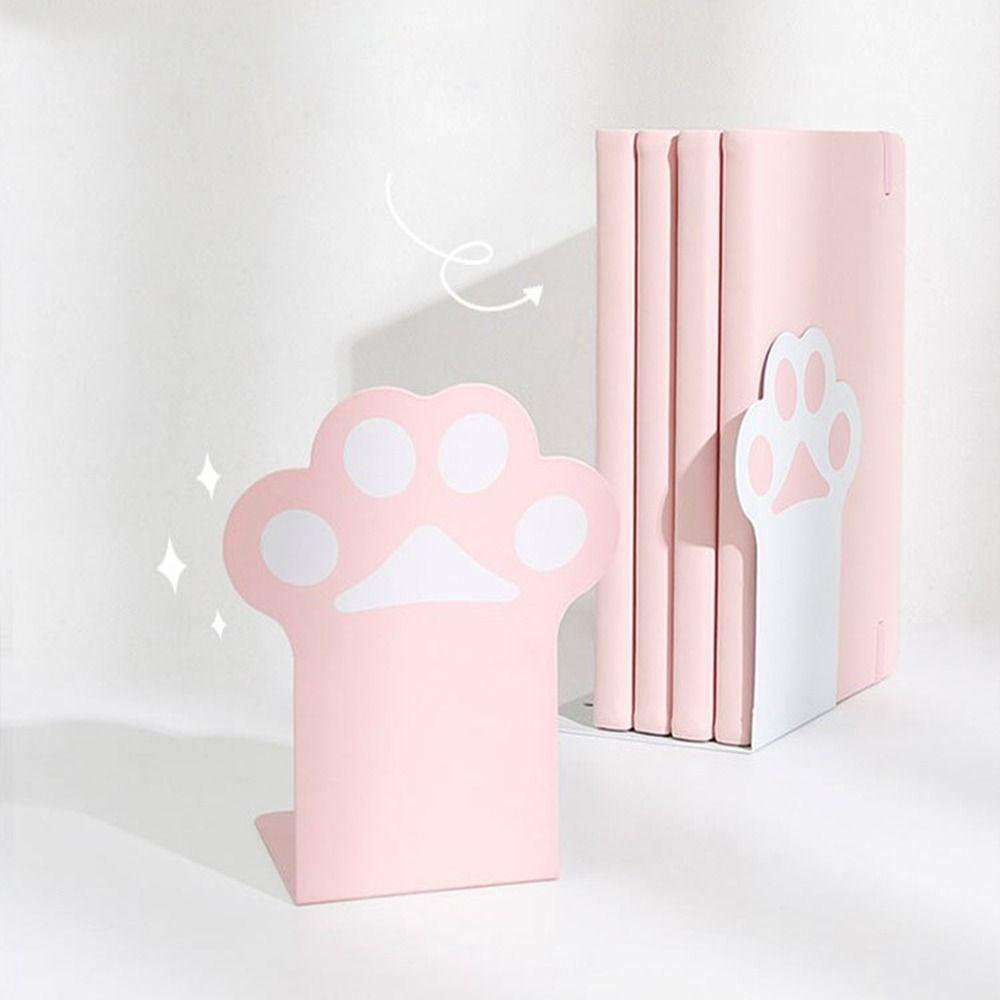 Lanfy Cat Bookends Ruang Kreatif Siswa Stationary Kantor Perlengkapan Penyimpanan Meja Desktop Organizer Tempat Majalah