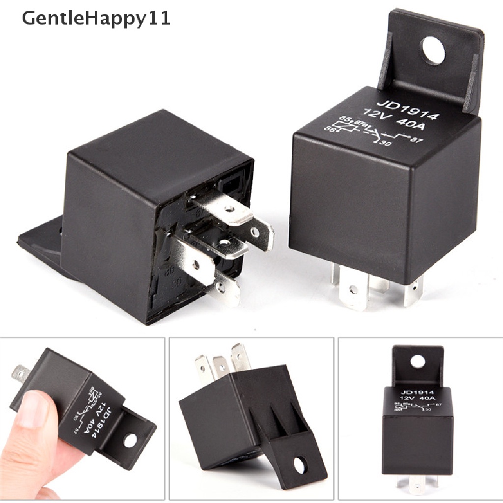 Gentlehappy Relay Mobil Anti Air DC 12V 40A 4Pin Relay Sekring Otomotif Normal Open Relay id