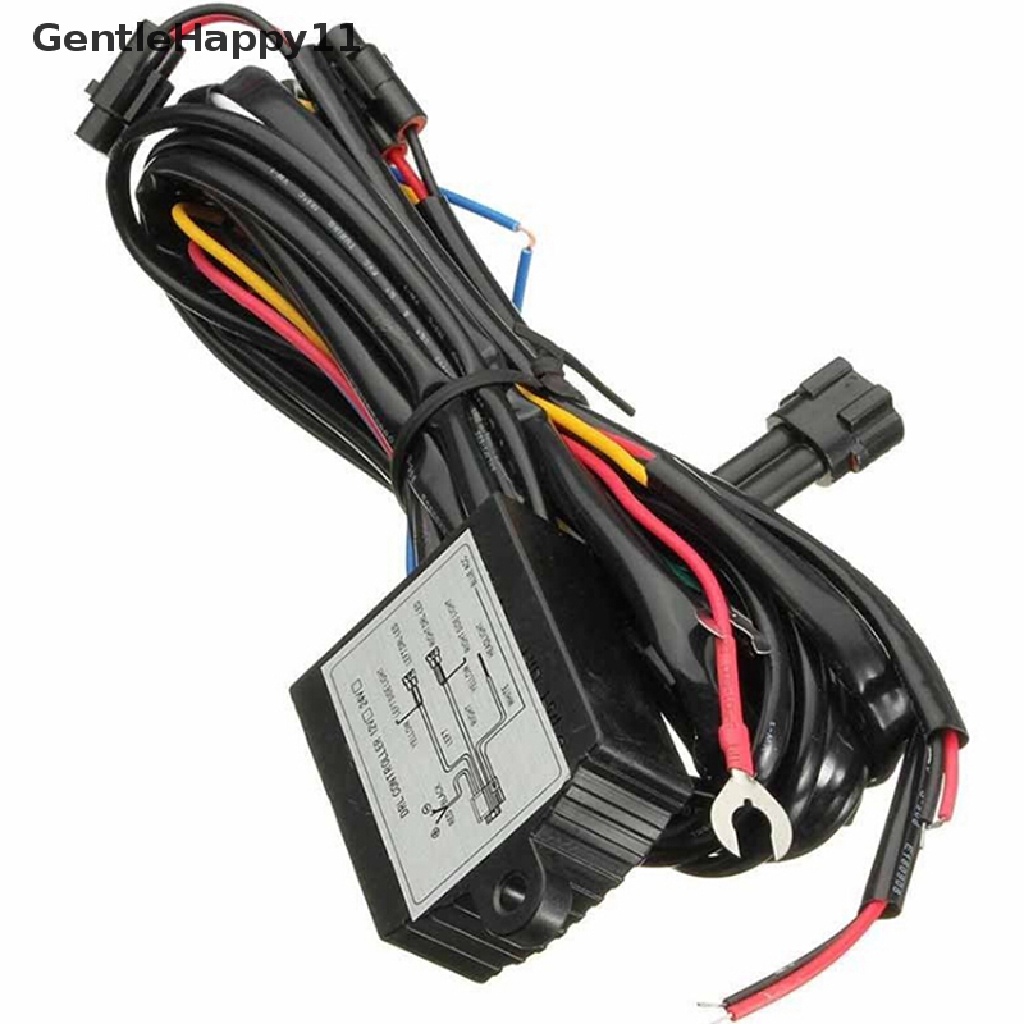 Gentlehappy Mobil DRL Siang Hari Berjalan Lampu Dimmer Peredupan Relay Control Switch Harness 12V id