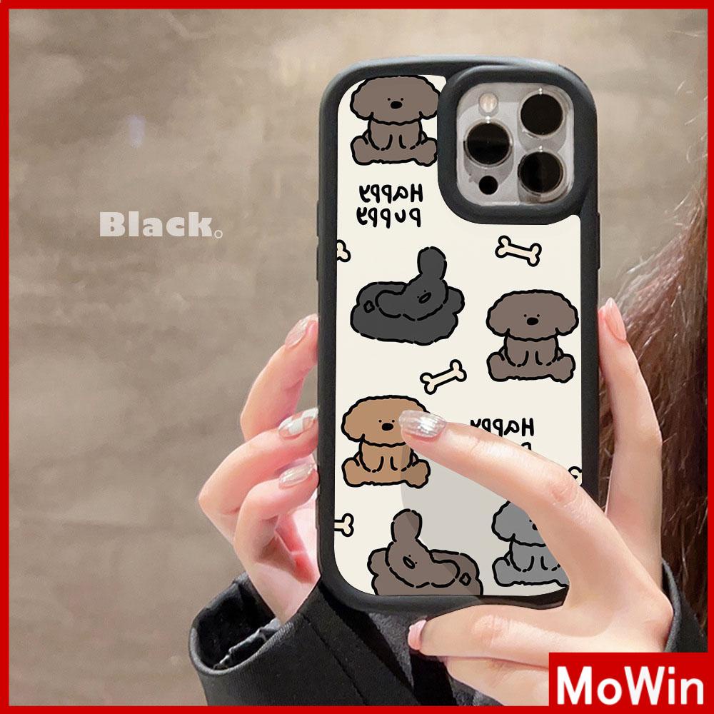For iPhone 14 Pro Max iPhone Case Matte TPU Soft Case Black Beige Shockproof Protection Camera Cute Animal Dog Compatible with iPhone 13 Pro max 12 Pro Max 11 xr xs max 7Plus
