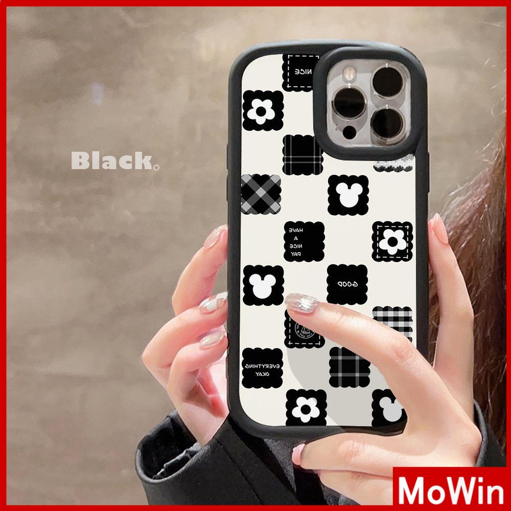 For iPhone 14 Pro Max iPhone Case Matte TPU Soft Case Black Beige Shockproof Protection Camera Cartoon Checkered Compatible with iPhone 13 Pro max 12 Pro Max 11 xr xs max 7Plus