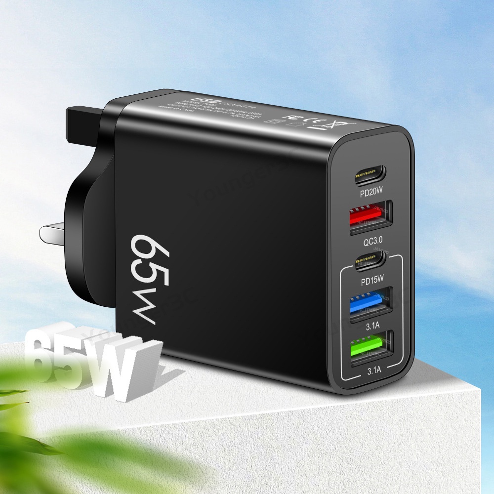 Grosir 3.1A charger Handphone 65W Multi Interface Travel adoptor charger 2PD+adaptor Cas 3USB Untuk ios Micro Tipe C