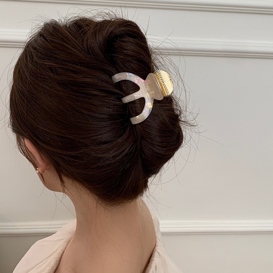 Vintage Logam Asam Asetat Rambut Klip Rambut Cakar Wanita Ponytail Holder Aksesoris Rambut