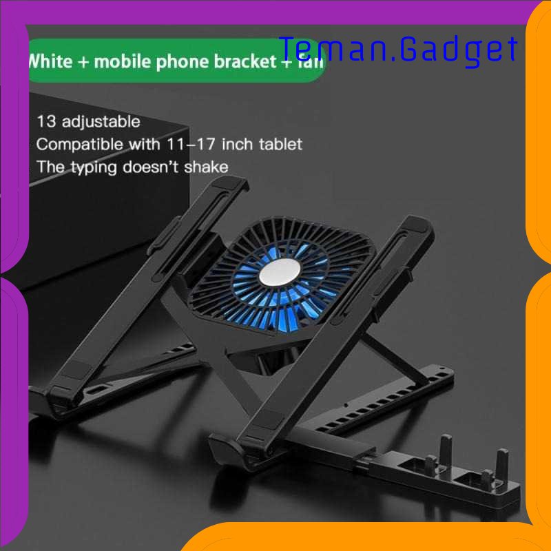 TG - KMP Centechia Portable Laptop Stand Foldable with Cooling Fan - CT1310