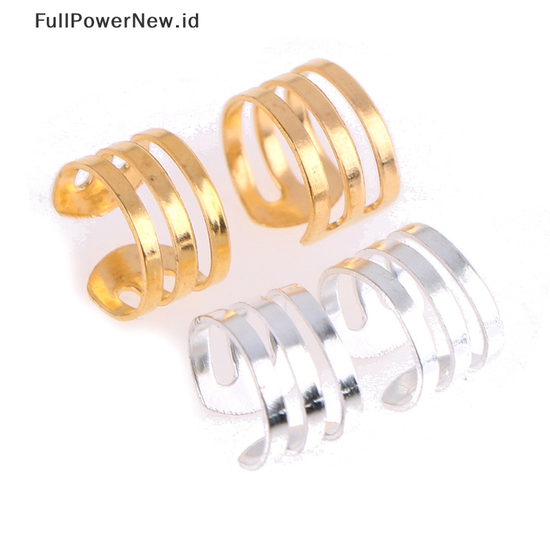 Power 50pcs Adjustable Kepang Rambut Gimbal Manik-Manik Manset Cincin Aksesoris Alat Rambut ID