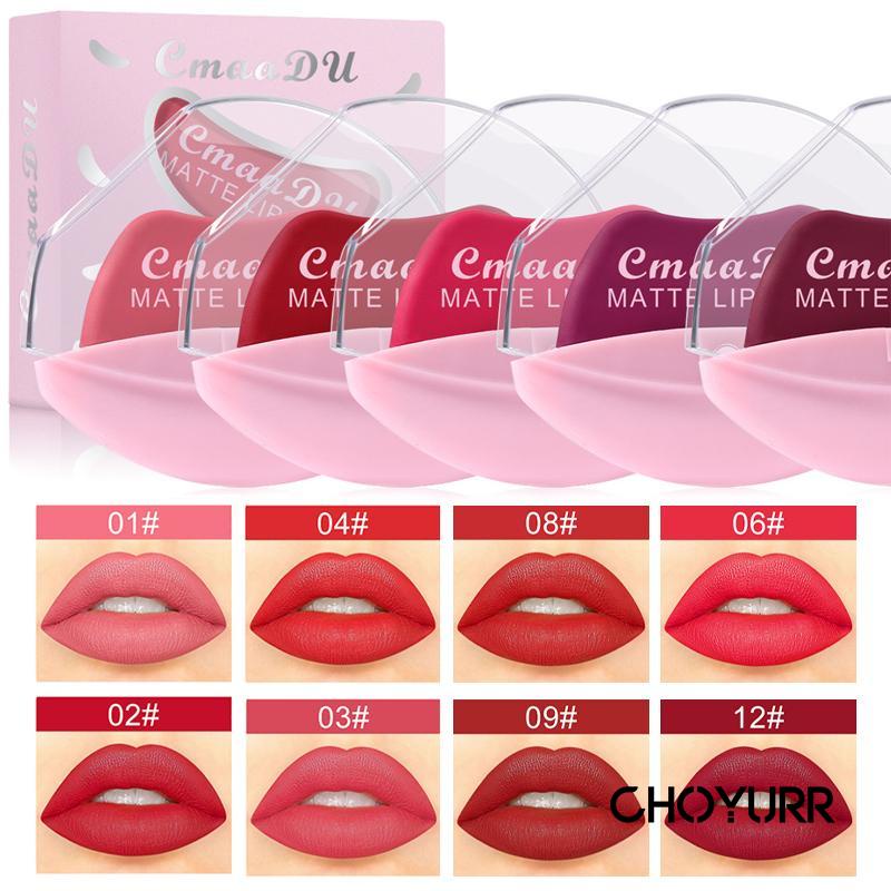 【COD】 Lazy Lipstick Velvet Matte Desain Bentuk Bibir Tahan Lama Tahan Air -CH