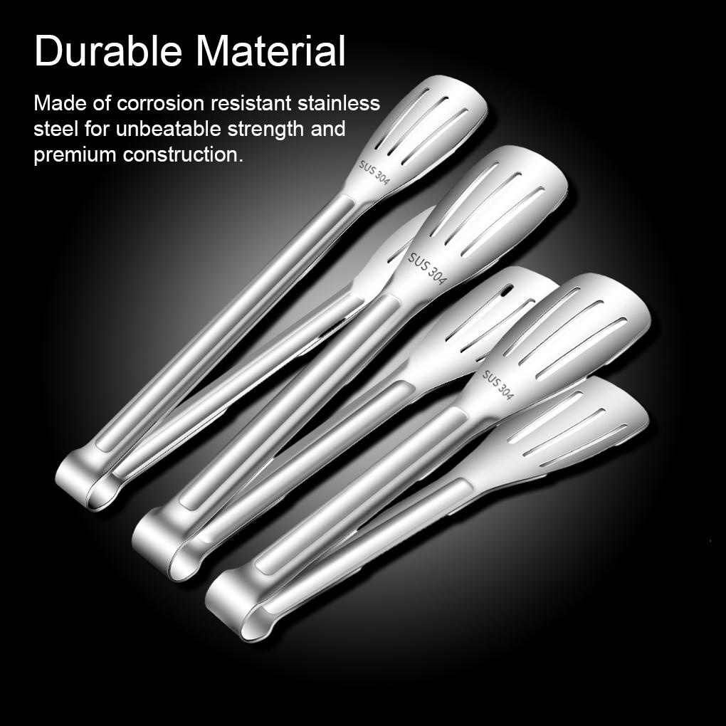 Penjepit Makanan Klip Steak Cookware Penjepit Memasak Alat Panggangan Stainless Steel Menguras Pegangan Anti Selip Dapur Barbekyu Prasmanan