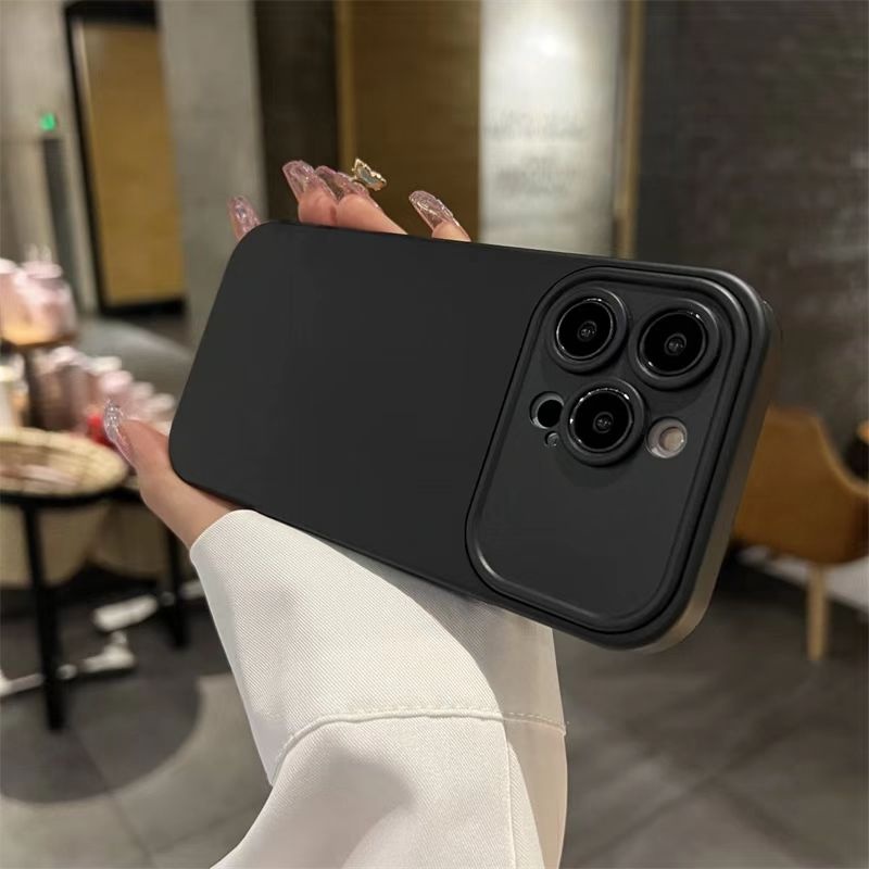 IPHONE Casing Silikon Two-in-one Jendela Besar Untuk Iphone14 13 12 11 Pro X XS Max XR 14Plus Casing Pelindung Soft Cover Anti Jatuh