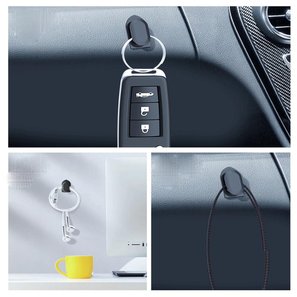 [Harga Grosir] Car Mini Invisible Hook Multifungsi Auto Dashboard Self-Adhesive Seamless Holder Universal Kabel Mobil Headphone Kunci Rak Penyimpanan Auto Interior Organizer