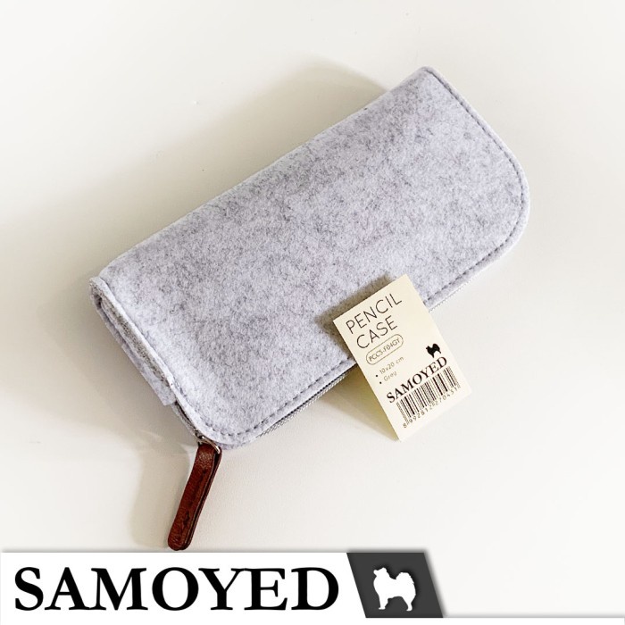 

Tempat / Kotak Pensil / Dompet / Pouch Kain Felt Samoyed PCCS-F04 - Grey -RTUOLSP