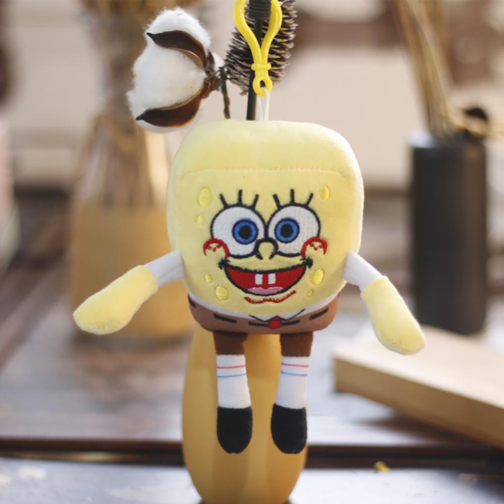 Timekey 12 cm Lucu Spons Bob Mainan Mewah Gantungan Kunci Indah Tas Ransel Liontin Patrick Star Gantungan Kunci Dekorasi Gantungan Kunci Mainan Mewah I3L5