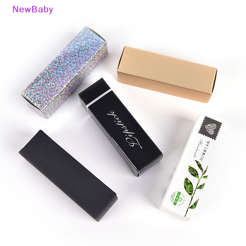 Newbaby 10Pcs Tabung Lip Balm Kosong Kemasan Karton Box Lip Tube DIY Paper Case Box ID